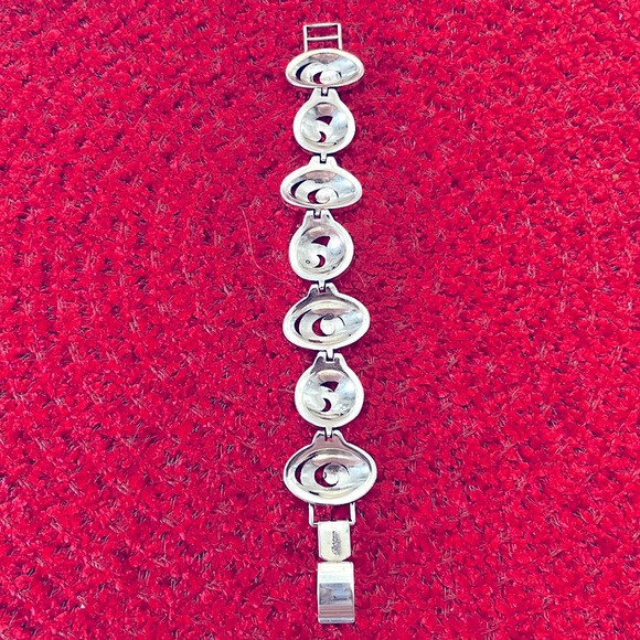 Brighton Contempo Link Bracelet Silver Plated Scrolled Oval Round Designs - Picture 11 of 17